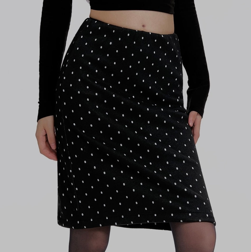 Polka Dot Midi Skirt