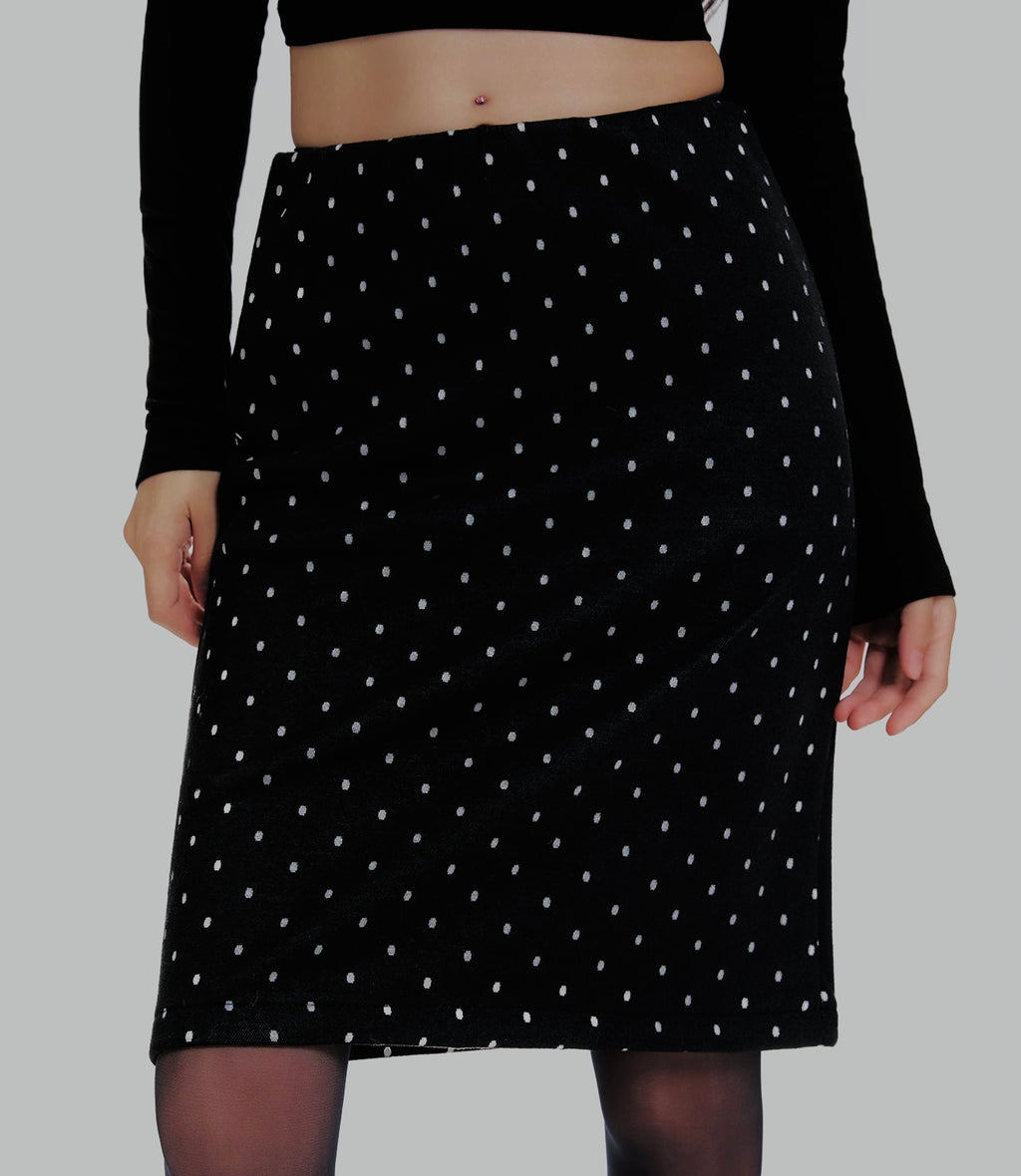 Polka Dot Midi Skirt