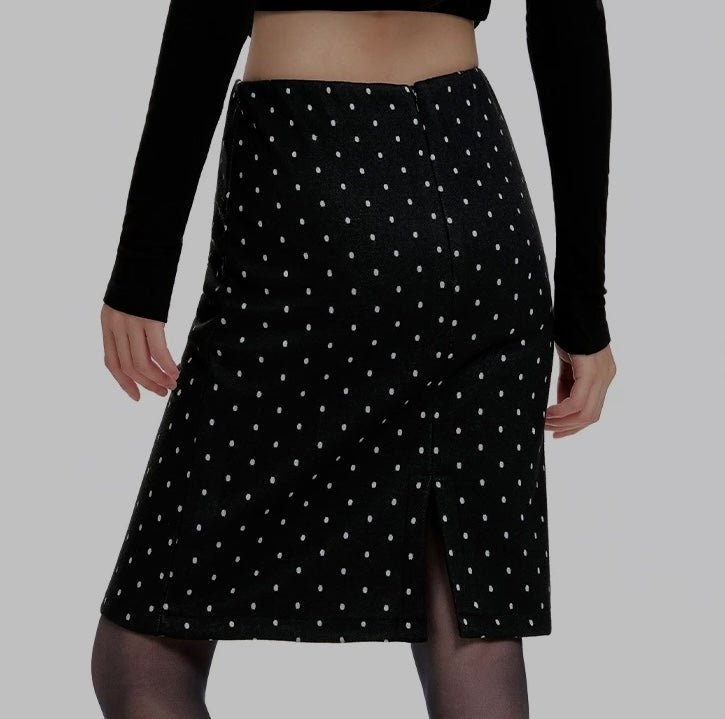 Polka Dot Midi Skirt