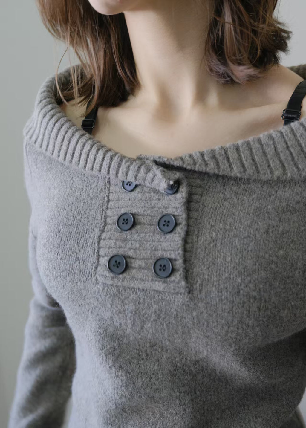 The One-Shoulder Knit | Asymmetric Lantern Sleeve Top