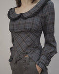 Plaid Soft Collar Blouse