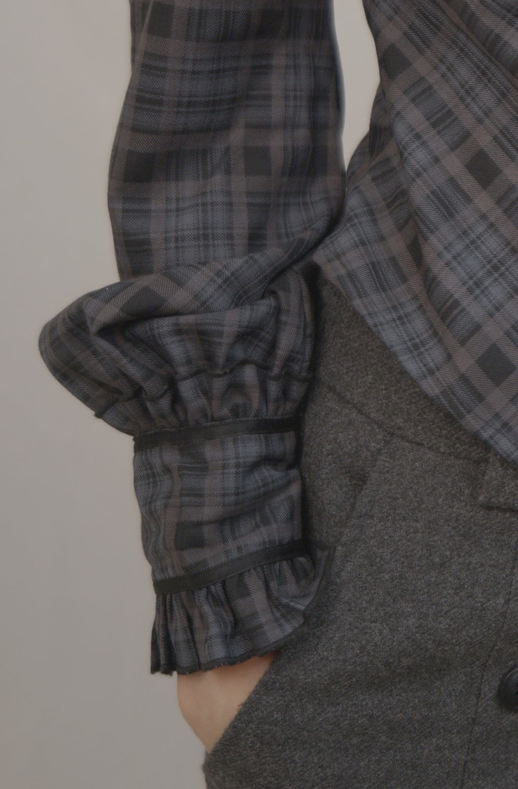 Plaid Soft Collar Blouse