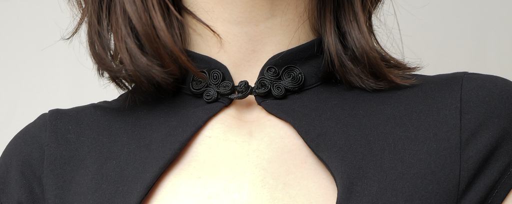 Cut-Out Mock Neck Top